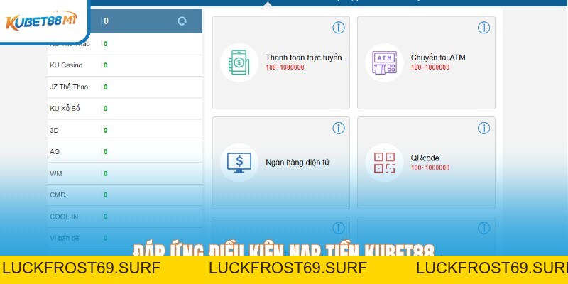 Nạp Tiền Kubet88 - Các Phương Thức Thực Hiện Với Kubet88 M1